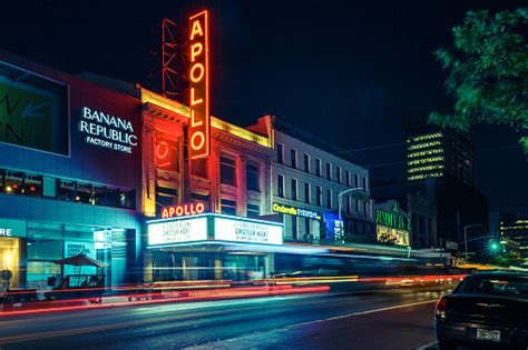 Apollo Theater In Harlem Overnight Stock Photo - Download Image Now - iStock