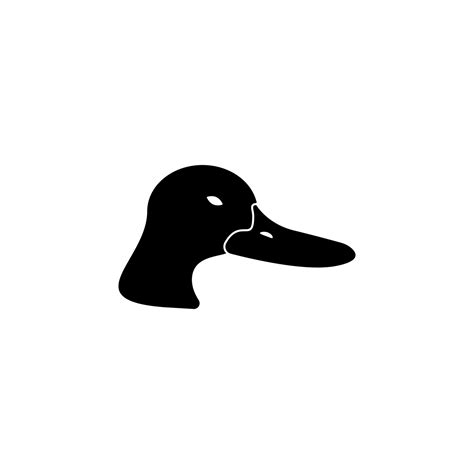 head of duck silhouette vector icon illustration 23197427 Vector Art at ...