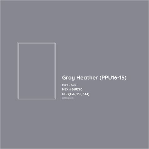 Behr Gray Heather (PPU16-15) Paint color codes, similar paints and ...