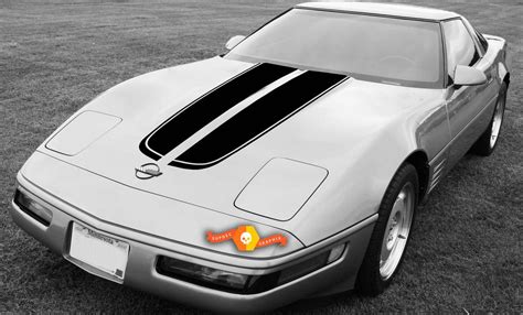 Chevrolet Corvette C4 Sport front Hood Racing Stripes decal pre-cut 1984-2012 Car & Truck Decals ...