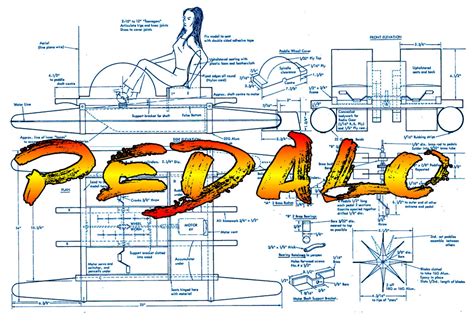 Full Size Printed Plan 25" pedal paddle boat suitable for Radio Contro ...