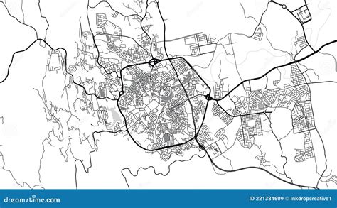 Abha Vector Map. Detailed Map Of Abha City Administrative Area ...