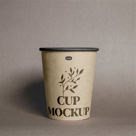 Free Open Paper Cup Mockup - mockupbee