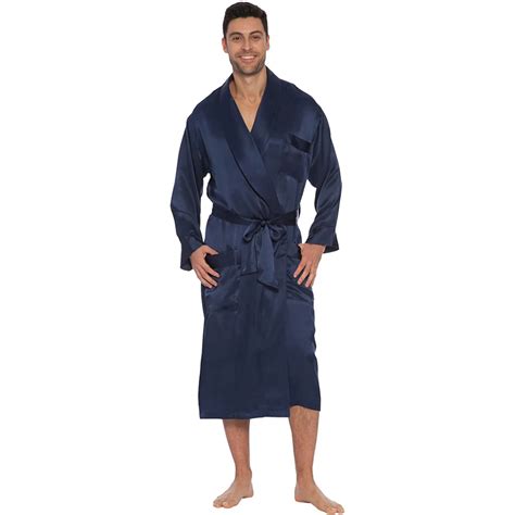 Men Silk Robes Long Silk Loungewear Sleepwear | Silk robe long, Silk loungewear, Mens silk robe