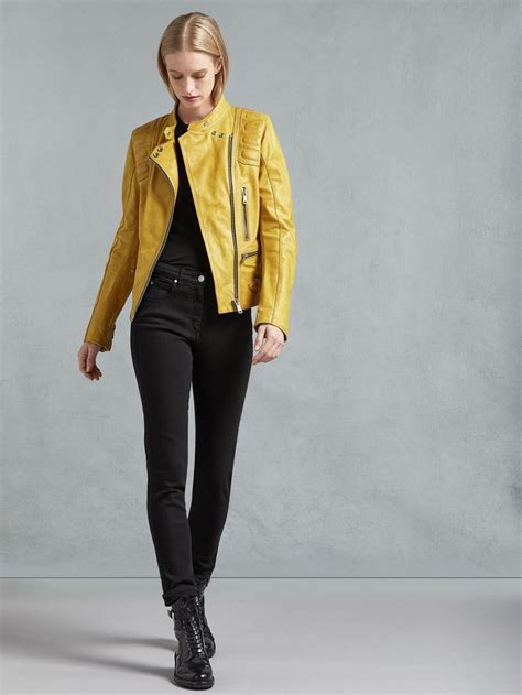 Women Bright Yellow Leather Jacket | Women Jacket | Mauvetree.com ...