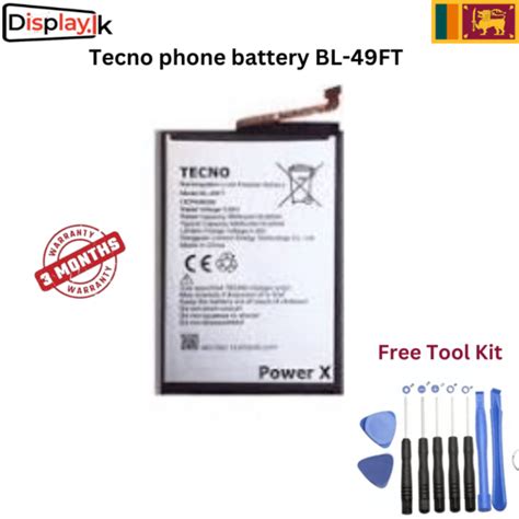 Tecno phone battery BL-49FT - Display.LK