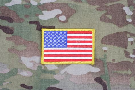 US ARMY Flag Patch on Camouflage Uniform Stock Photo - Image of ...