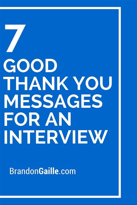 7 Good Thank You Messages for an Interview | Messages and Card sentiments