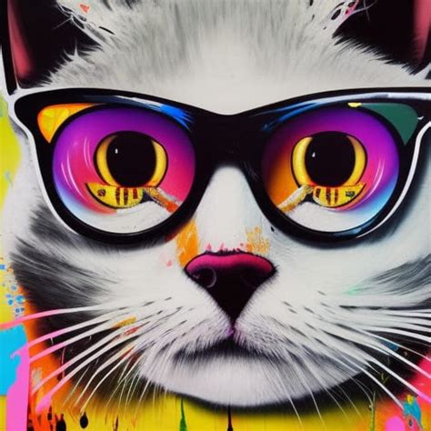 Cat with Glasses Digital Art by Marcel Reinberg - Fine Art America