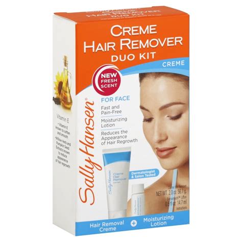 Ladies Sally Hansen Creme Hair Removal Kit Face, Lip, Chin With Lotion 51.7ml: Amazon.de ...