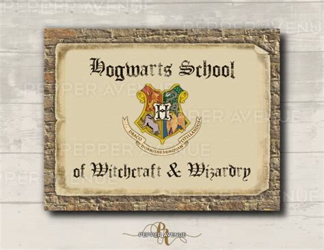 Hogwarts Instant Download Welcome Sign Harry Ron | Etsy