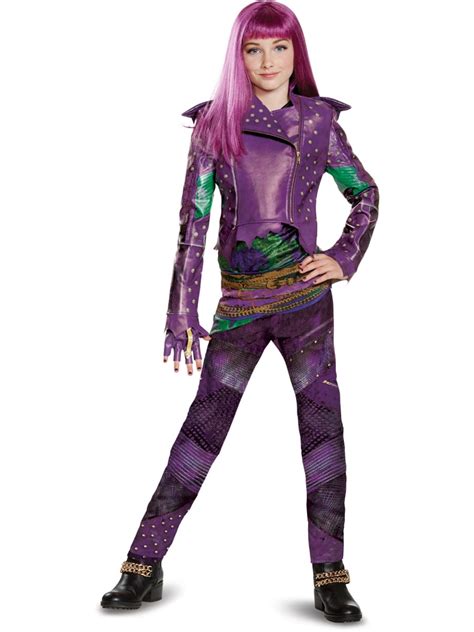 Child's Girls Prestige Disney Descendants 2 Isle Look Mal Costume ...