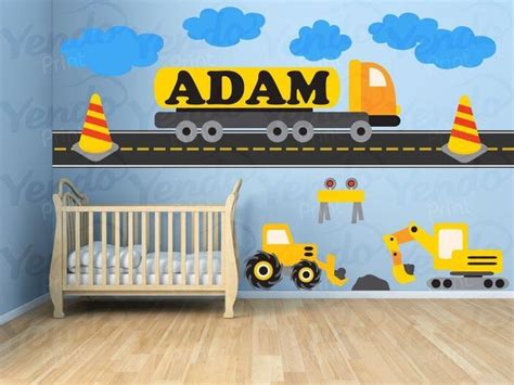 Construction Transportation Car Wall Decals Kids Stickers Peel | Etsy ...