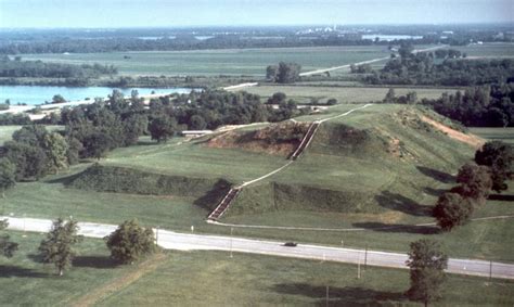 The site of an ancient Native American city, the mounds are located in Collinsville, Illinois in ...