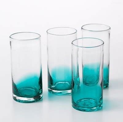 Bobby Flay Ombre Highball Glass Set, Teal - Contemporary - Cocktail Glasses - by Kohl's