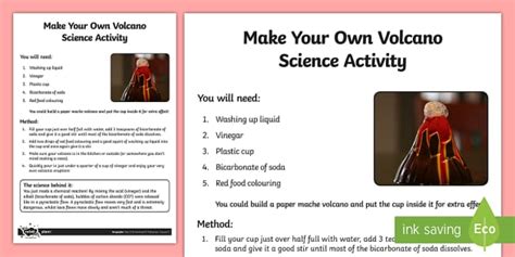 How To Make A Volcano At Home - Years 5-6 - Parents - Twinkl