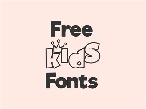 Collection of free fonts, to help you achieve a professional web presence for your kindergarten ...