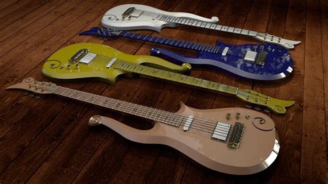 Prince Cloud Guitar version2 3D model | CGTrader