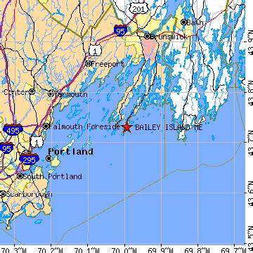 Bailey Island, Maine (ME) ~ population data, races, housing & economy