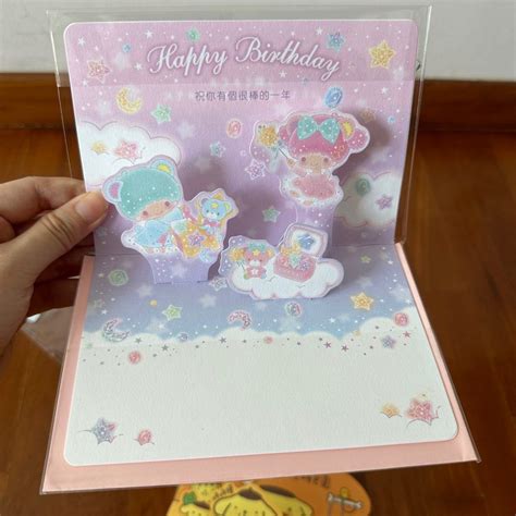 $2 each Sanrio Little Twin Stars Birthday Card, Hobbies & Toys, Stationery & Craft, Other ...