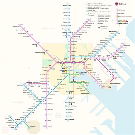 Baltimore Metro Subway Map - Oconto County Plat Map