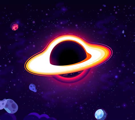 2160x1920 New Kurzgesagt Black Hole Art Minimalist 2160x1920 Resolution Wallpaper, HD Artist 4K ...