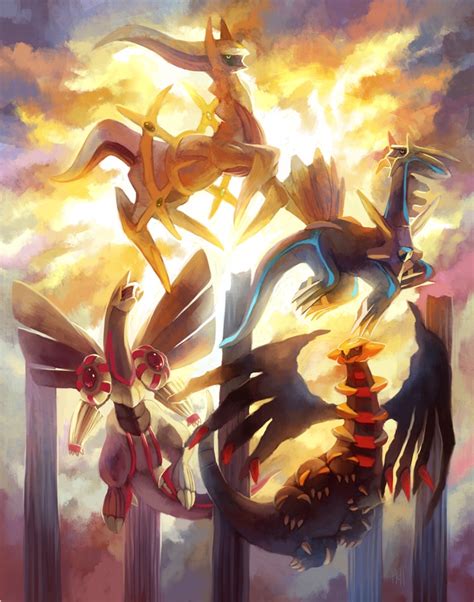 Gods of Pokemon :D Sinnoh legendries Arceus Dialga Palkia Giratina ...