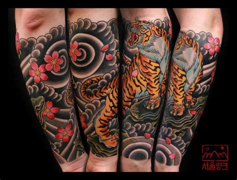 japanese tiger tattoo forearm - Codi Najera