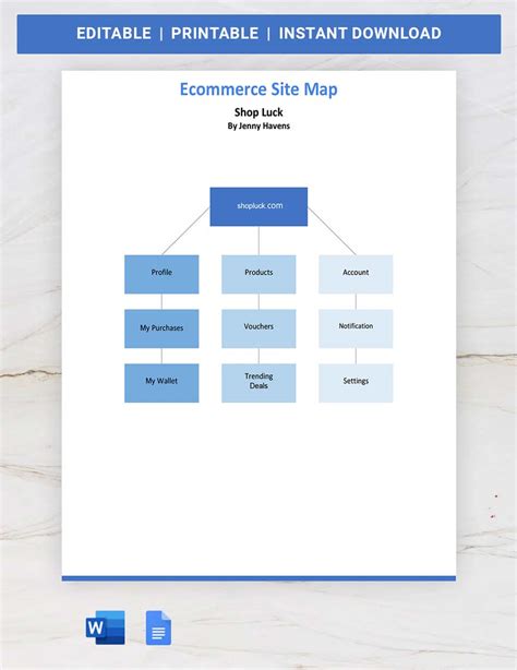 Site Map Template Google Docs