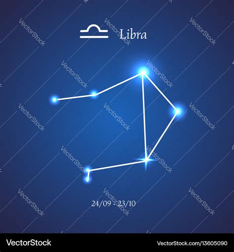 Zodiac constellation libra the scales Royalty Free Vector