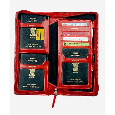 Buy Red Customized RFID Blocking Passport Holder Online | yourPrint