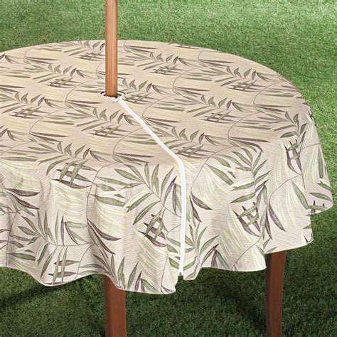 Patio Table Cover with Zipper - Fern Design - Walter Drake