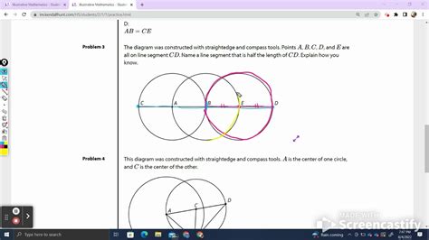 Illustrative Math Geometry Unit 1, Lesson 1, Student Practice ANSWERS ...