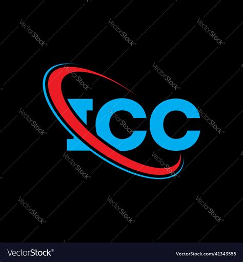 Icc logo letter design Royalty Free Vector Image