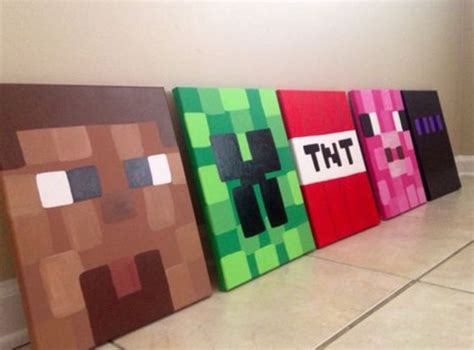 Minecraft Canvas Painting – The Red Wagon