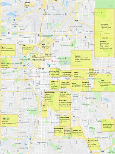 Interactive, Denver Neighborhoods Map | City Sheek To Quiet Residential