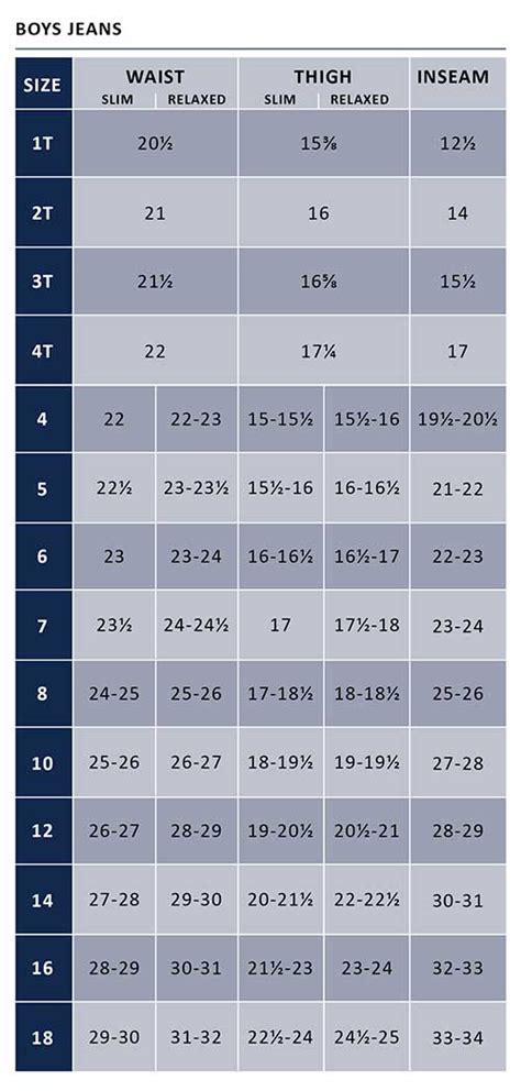 CINCH Boys Size Charts - CinchJeans.com