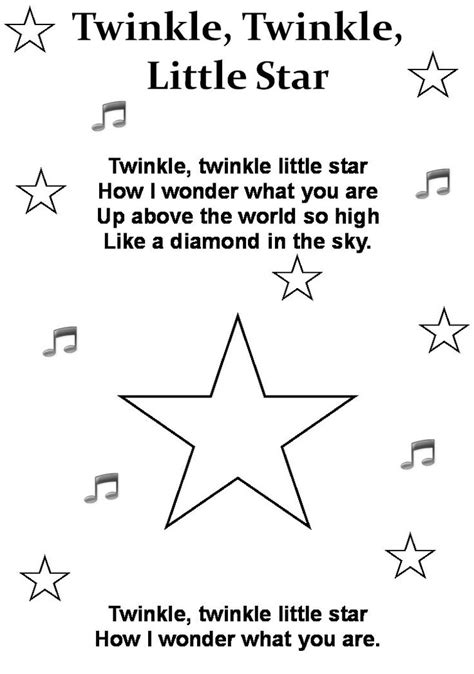 Twinkle Twinkle Little Star Poem Printable | Poems about stars, Twinkle ...