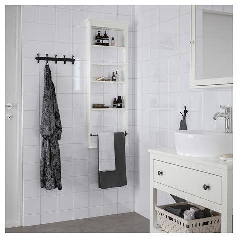 HEMNES white, Wall shelf, 42x118 cm - IKEA | Hemnes, Small bathroom ...