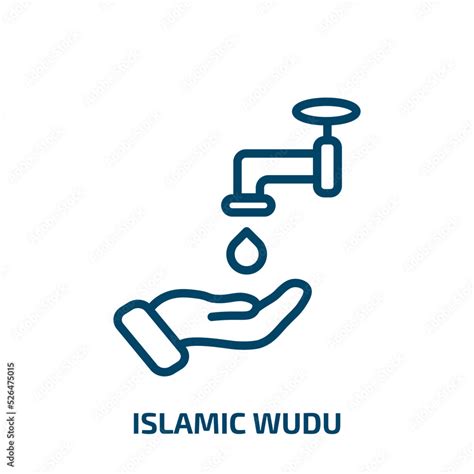 islamic wudu icon from religion collection. Thin linear islamic wudu ...