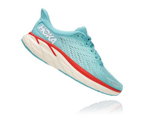 Hoka One One Womens Clifton 8- Aquarelle/ Eggshell Blue | Cleary's Shoes & Boots