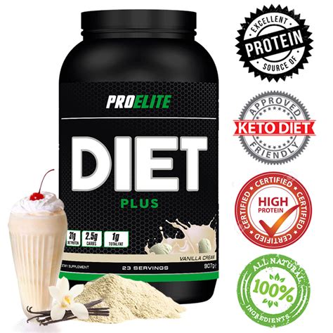 Diet Whey Protein 907g Weight Loss Low Carb Meal Replacement Shake ...