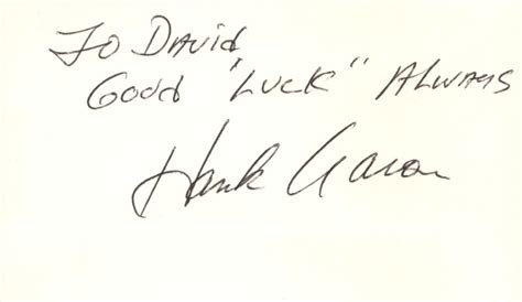 Hank Aaron - Autograph Note Signed | HistoryForSale Item 89102