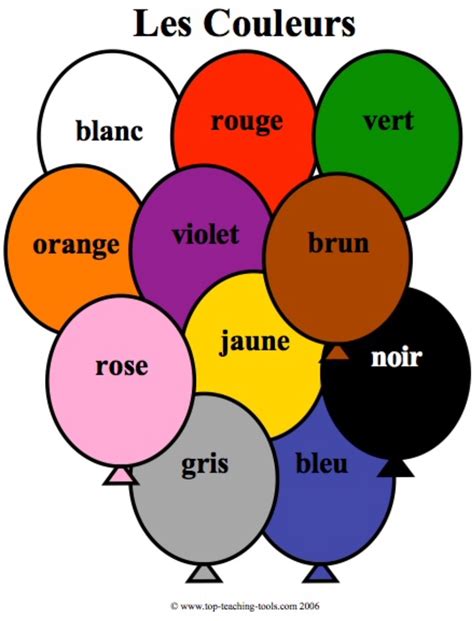 GALLARDO MAIS - Français: Colors in French