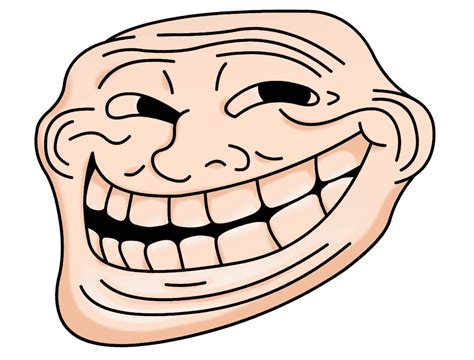 Filled Troll Face PNG