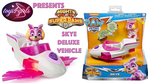 Paw Patrol Mighty Pups Super Paws Deluxe Vehicle With Collectible ...