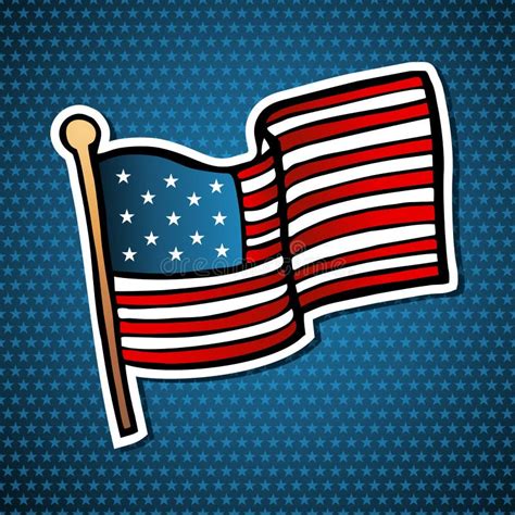 USA cartoon flag stock vector. Illustration of flag, lines - 26924317