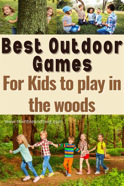 Kids Playing in the Woods Outdoor Learning Games, Outdoor Team Building Games, Outdoor School ...