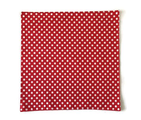 Handkerchief Pocket Square Red & White Polka Dot Adult - Etsy