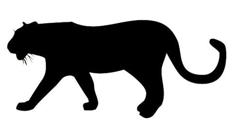 Download Panther Clip Art At Bengal Tiger Silhouette - vrogue.co